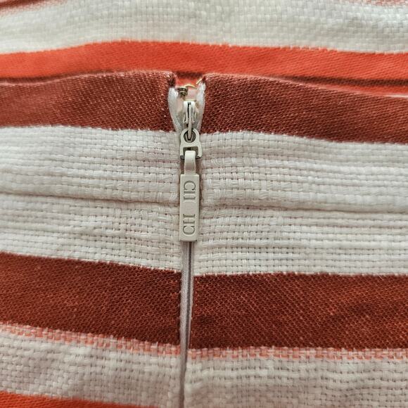 CAROLINA HERERRA Multicolor Striped Mini Skirt with Pockets & Zip Closure Sz 4 - Picture 14 of 16